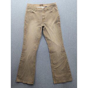 Paco Jeans Womens Jeans Size 13 Brown Flare Stretch Denim 90s Y2k Embroidered
